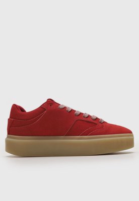 Tênis Flatform Colcci Suede Vermelho