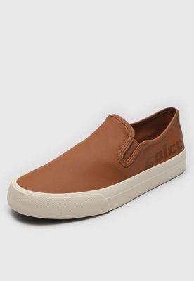 Tênis Material Resistente Slip On Colcci Liso Caramelo