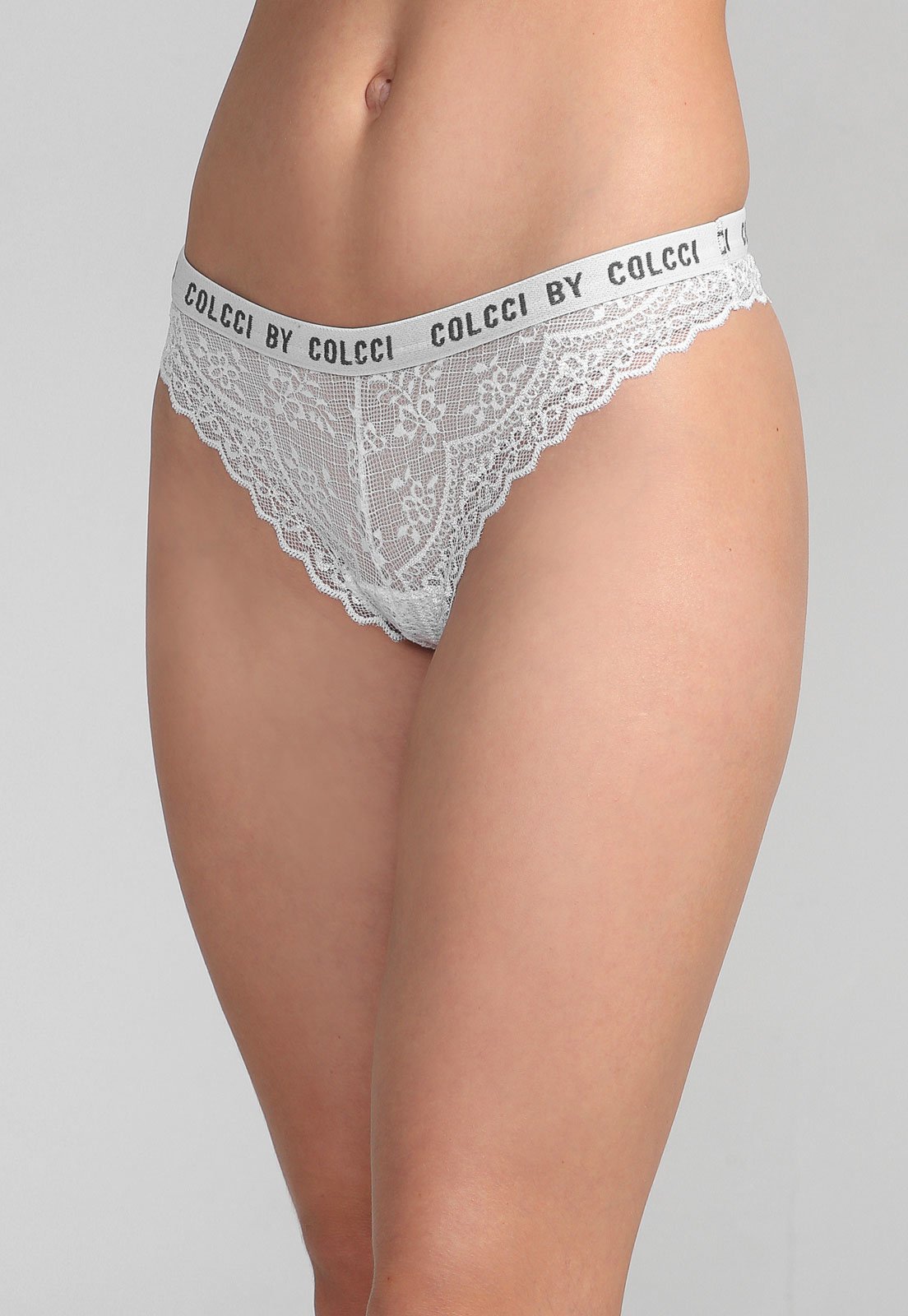 Calcinha Colcci Underwear Fio Dental Lettering Preta - Compre Agora