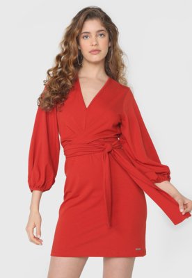 Topshop red wrap sales dress