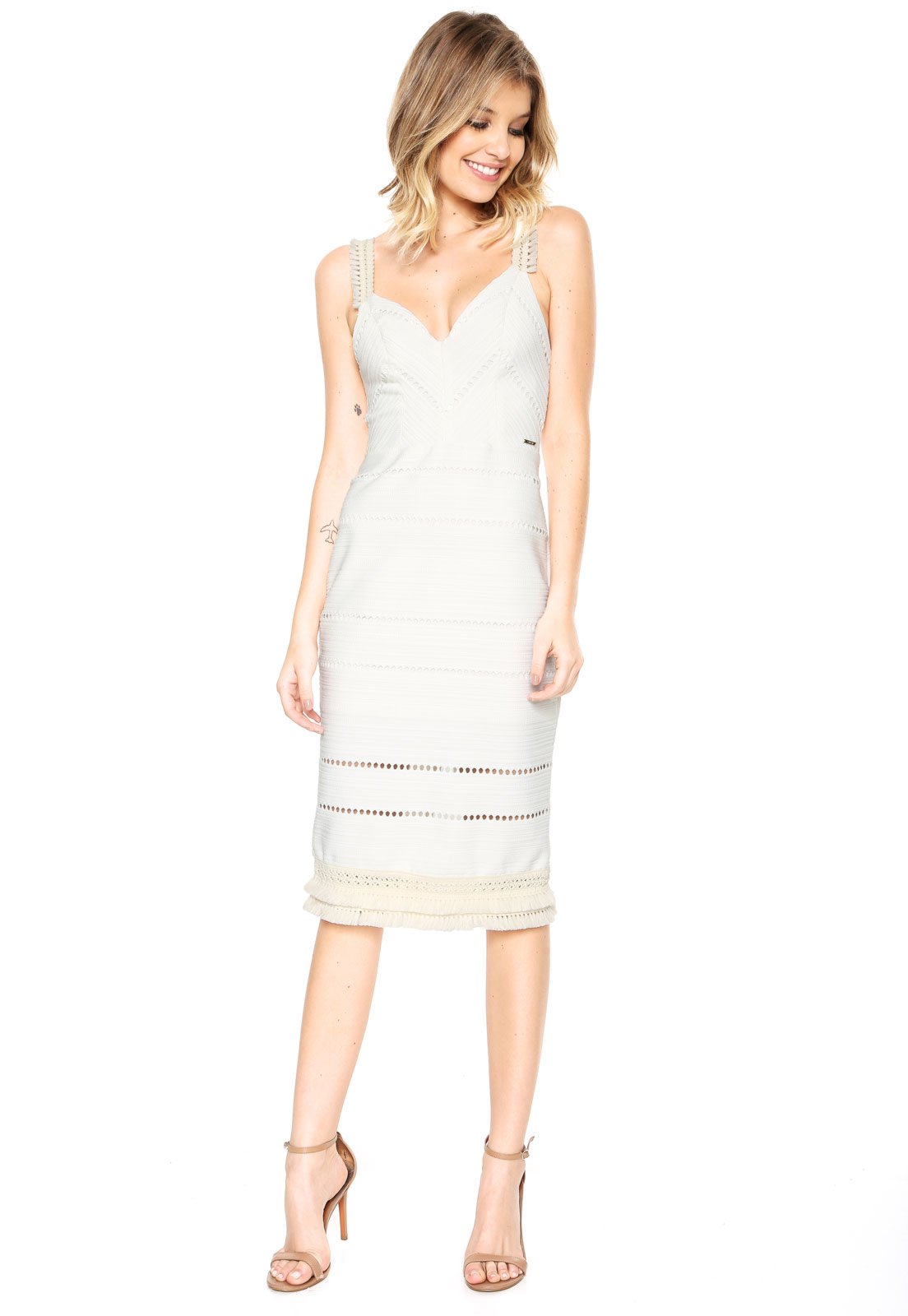 vestido branco colcci