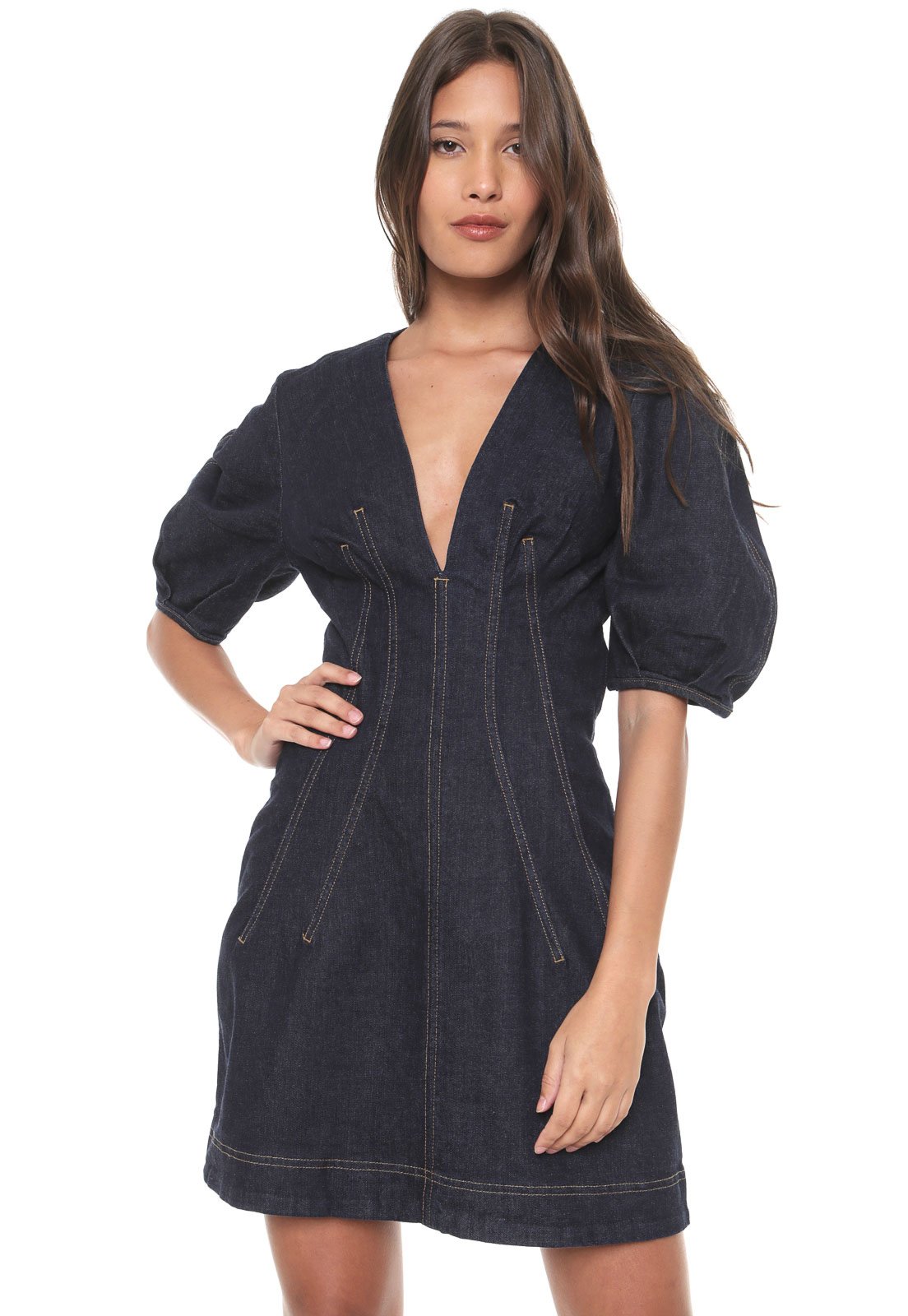 Vestido jeans colcci store dafiti