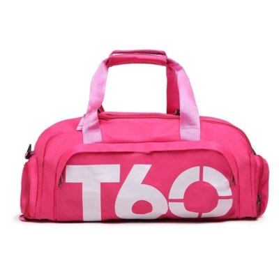 pink canvas duffle bolsa