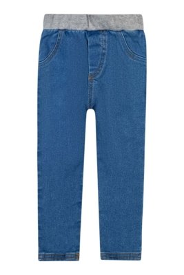 Calça Infantil Menina Moletom Jeans Colorittá Azul