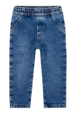 Calça Infantil Menino Moletom Jeans Colorittá Azul