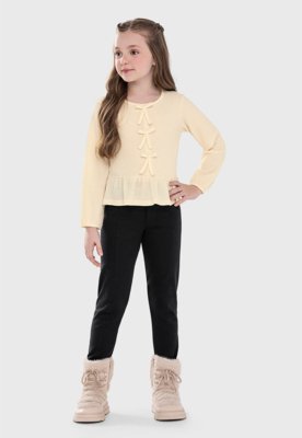 Calça Legging Infantil Coloritta Preta