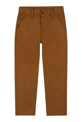 Calça Reta Infantil Menino Sarja Colorittá Marrom
