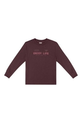 Camiseta Longa Infantil Menino Enjoy Colorittá Roxo