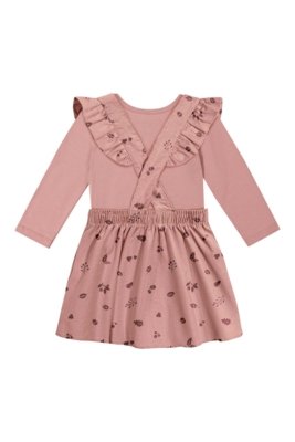 Conjunto Bebê Menina Veludo Colorittá Rosa