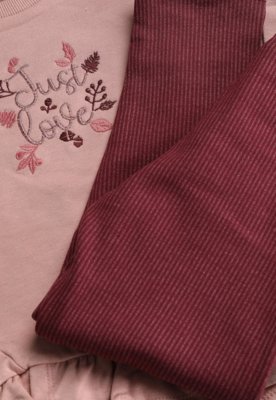 Conjunto Infantil Colorittá Blusa Babado e Legging Rosa