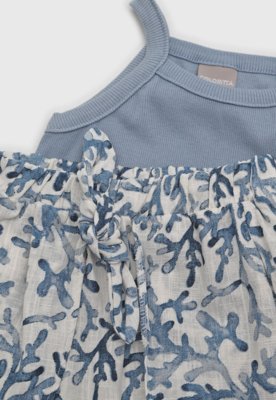 Conjunto Infantil Colorittá Blusa e Short Estampado Azul