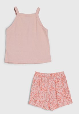Conjunto Infantil Colorittá Blusa e Short Rosa