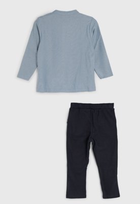 Conjunto Infantil Colorittá Camiseta e Calça Azul Claro