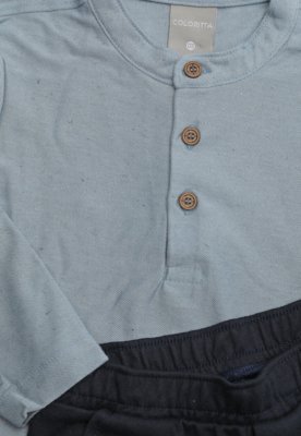 Conjunto Infantil Colorittá Camiseta e Calça Azul Claro