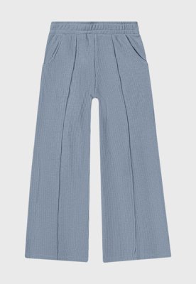 Conjunto Infantil Coloritta Cropped Capuz Calça Azul