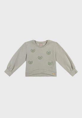 Conjunto Infantil Coloritta Laços Verde