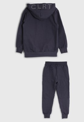Conjunto Infantil Colorittá Moletom Capuz Azul-Marinho