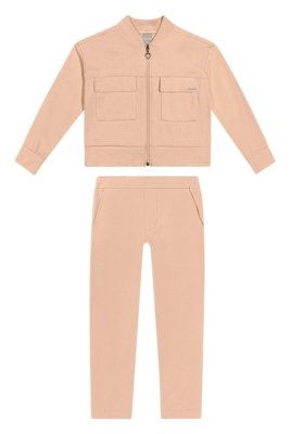 Conjunto Infantil Menina Com Bolso Colorittá Bege