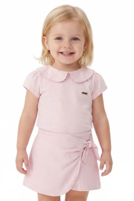 Conjunto Infantil Menina Delicado Colorittá Rosa