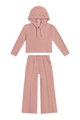 Conjunto Infantil Menina Malha Tricô Colorittá Rosa
