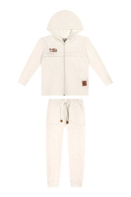 Conjunto Infantil Menino Moletom Linho Colorittá Bege