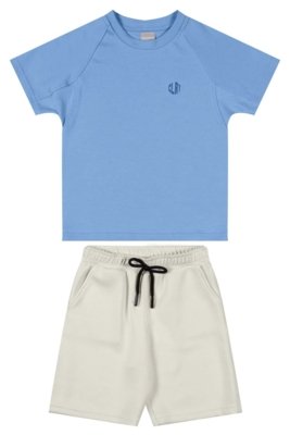 Conjunto Infantil Menino Raglan Easemove Colorittá Azul