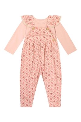 Conjunto Longo Bebê Menina Floral Colorittá Rosa