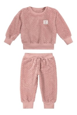 Conjunto Longo Bebê Menina Peluciado Colorittá Rosa