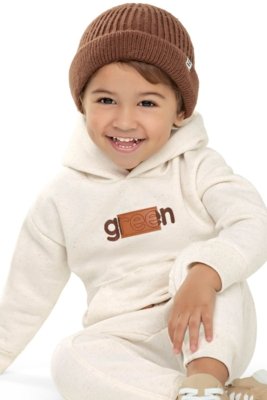 Conjunto Menino Infantil Moletom Linho Colorittá Bege