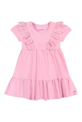 Vestido Bebê Menina Renda Colorittá Rosa