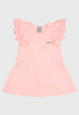 Vestido Infantil Colorittá Babado Rosa