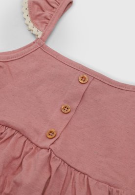 Vestido Infantil Colorittá Com Babados Rosa