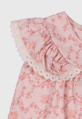 Vestido Infantil Colorittá Estampa Floral Rosa