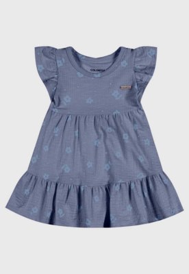 Vestido Infantil Colorittá Floral Azul