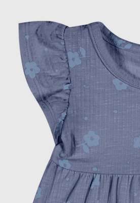 Vestido Infantil Colorittá Floral Azul