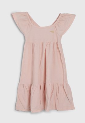 Vestido Infantil Colorittá Modelagem Solta Rosa Claro