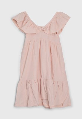 Vestido Infantil Colorittá Modelagem Solta Rosa Claro