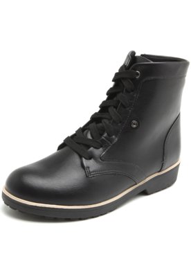Bota Coturno Comfortflex Tratorada Preta Menor preço em Bota Coturno Comfortflex Tratorada Preta