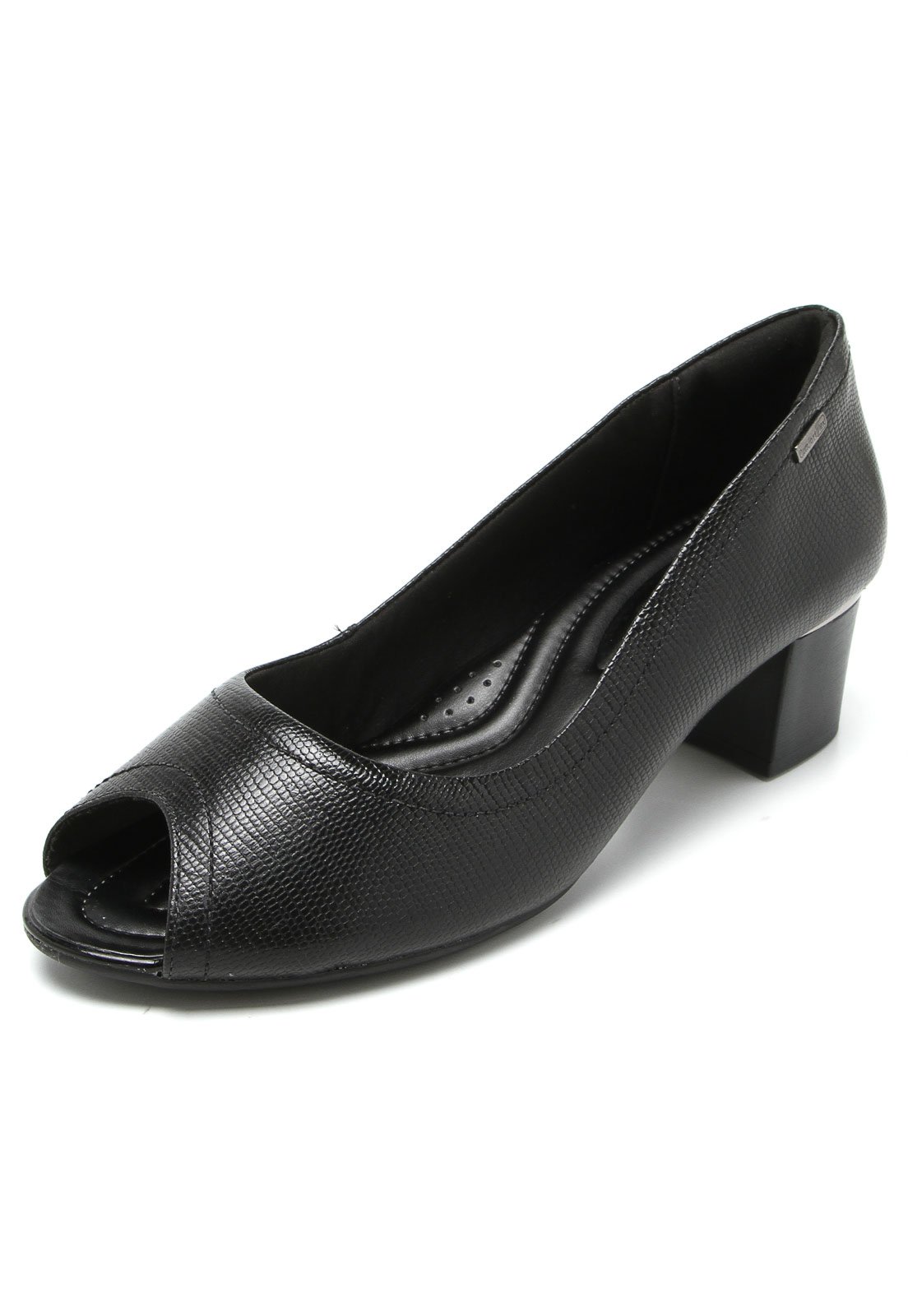 peep toe comfortflex preto