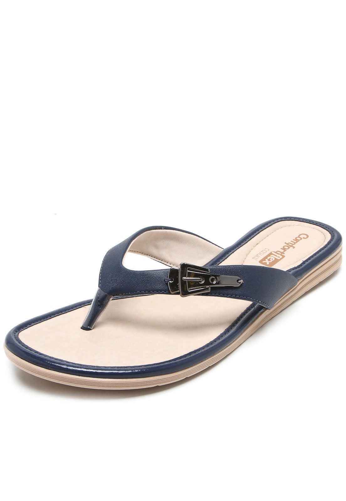 rasteira comfortflex fivela
