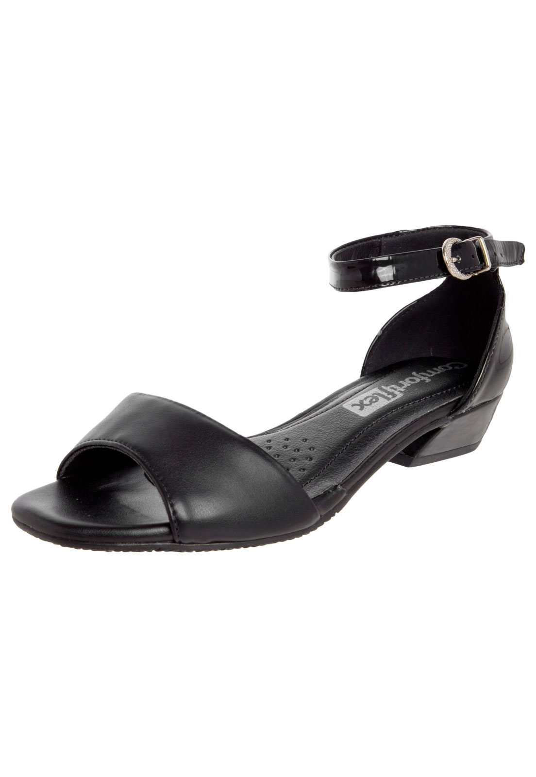 sandalias comfortflex salto baixo