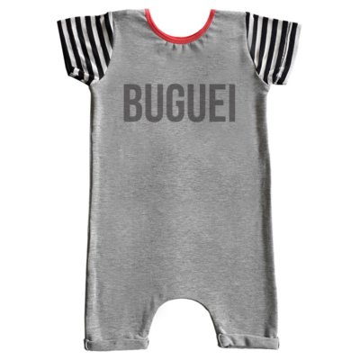 Macacão Curto Comfy Buguei Cinza Menor preço em Macacão Curto Comfy Buguei Cinza