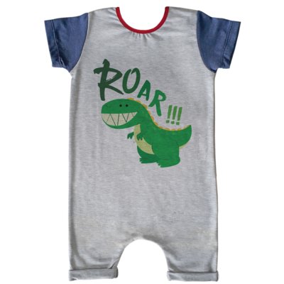 Macacão Curto Comfy Roar Cinza Menor preço em Macacão Curto Comfy Roar Cinza