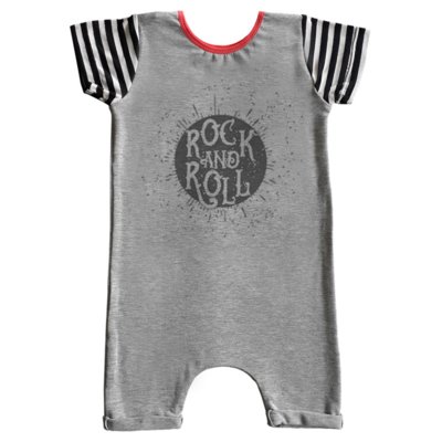 Macacão Curto Comfy Rock Cinza Menor preço em Macacão Curto Comfy Rock Cinza