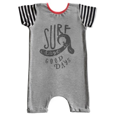 Macacão Curto Comfy Surf Cinza Menor preço em Macacão Curto Comfy Surf Cinza