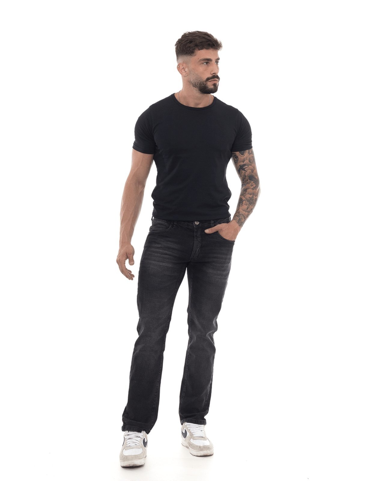 Calça jeans slim hot sale fit masculina preta