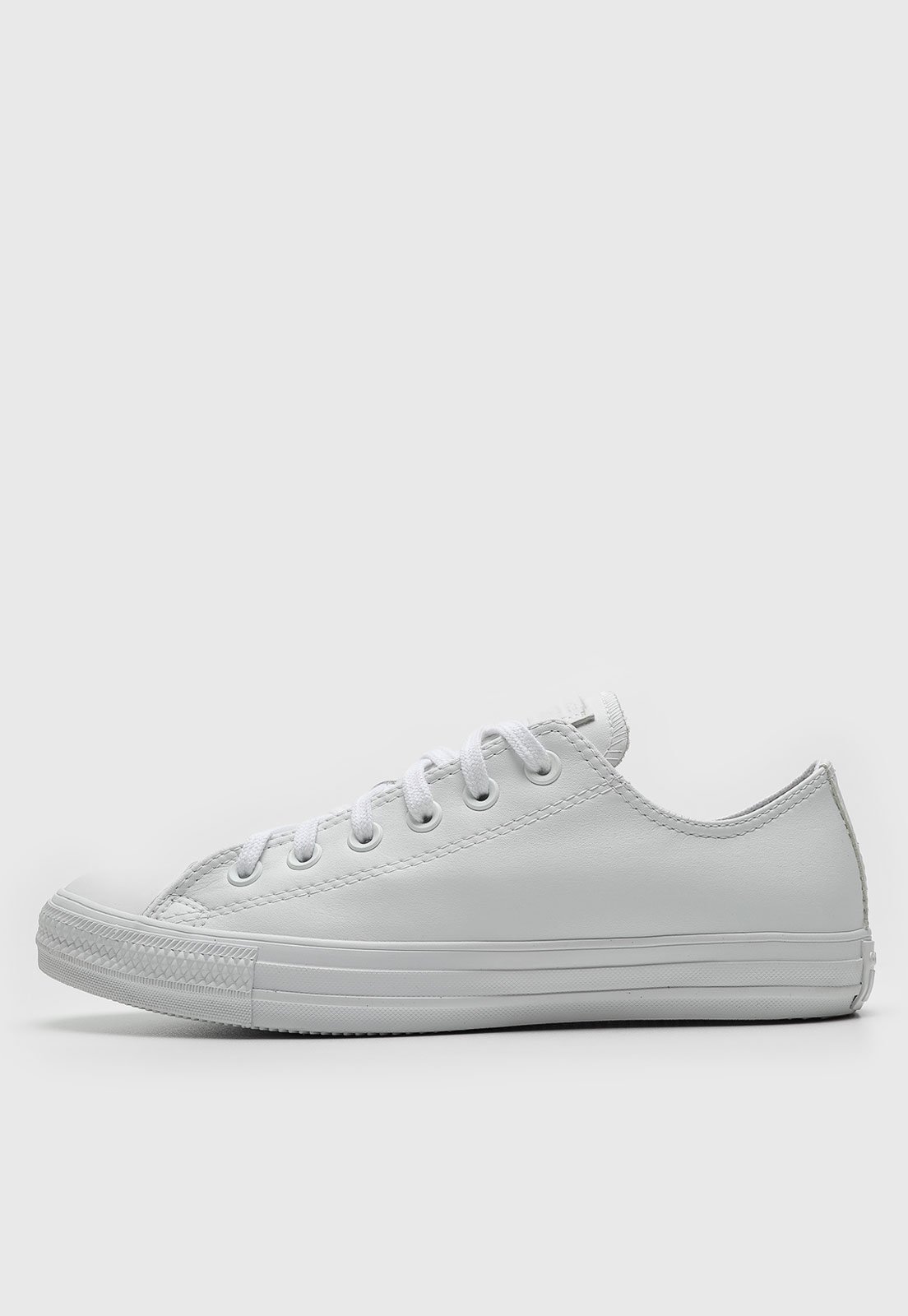 Tênis Converse All Star Branco Lona Feminino e Masculino sola baixa