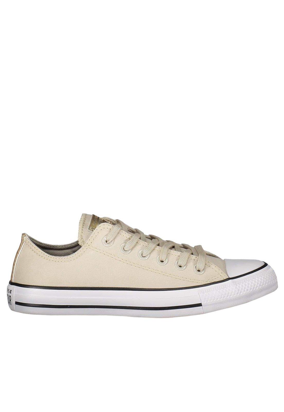 Tênis Converse Chuck Taylor All Star Hi Bege Claro/Ouro