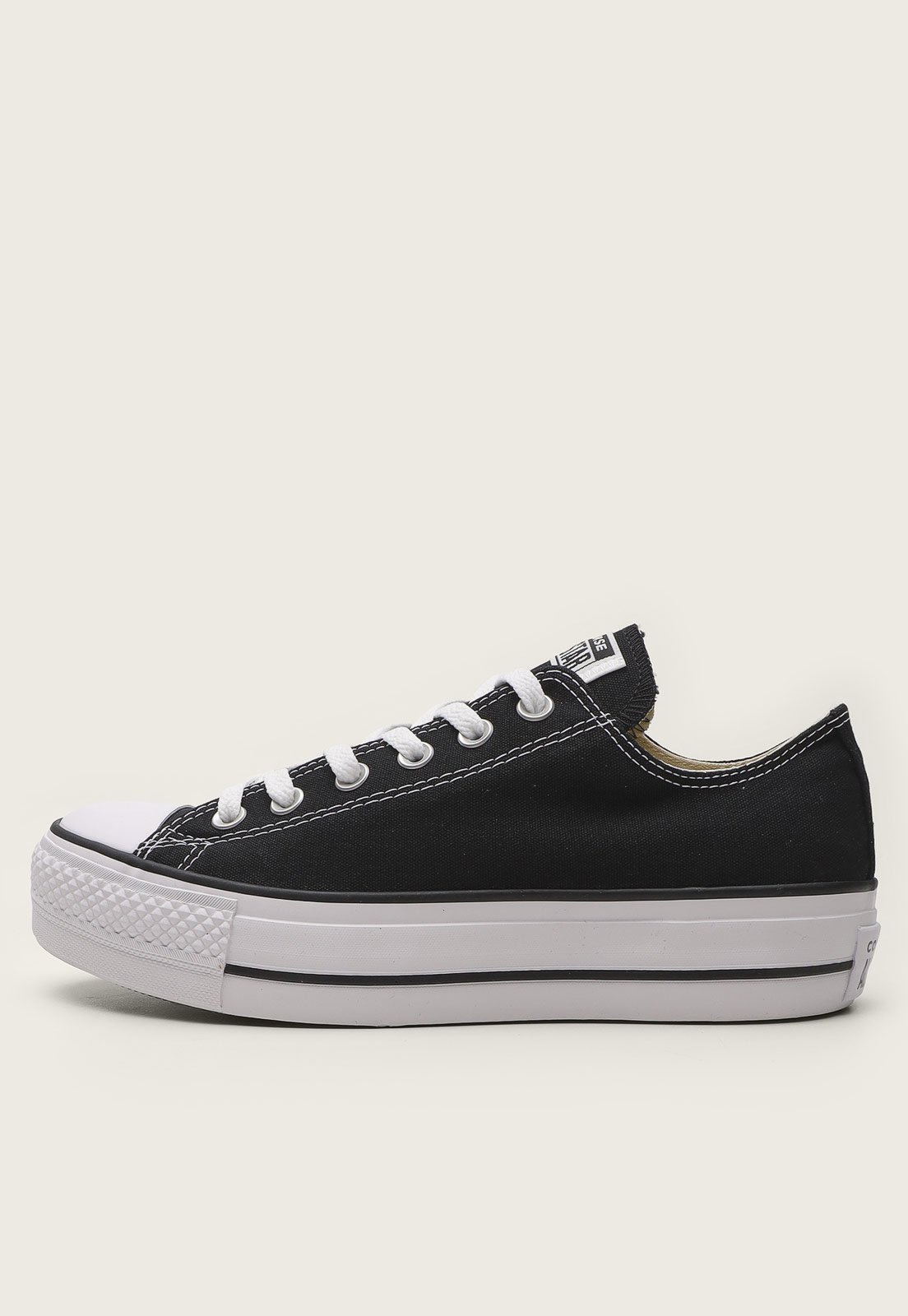 Tênis Converse All Star Preto lona Feminino e Masculino sola baixa