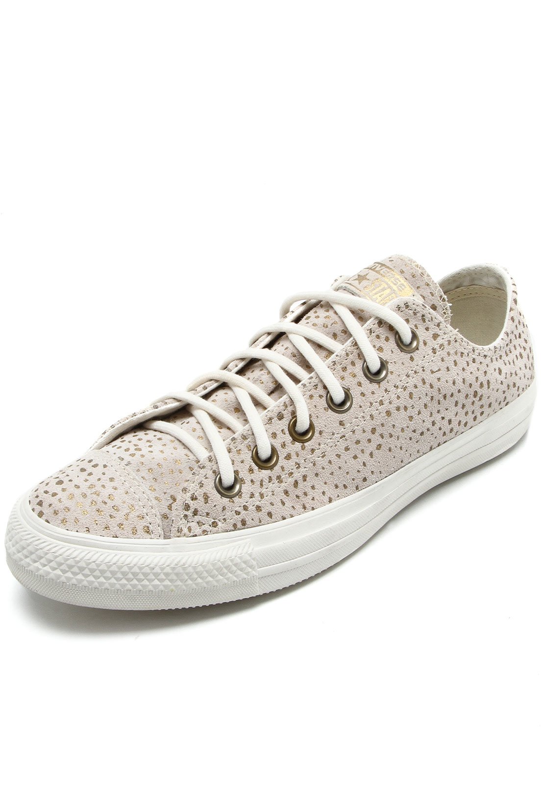 Tenis Converse Chuck Taylor All Star Bege Dourado